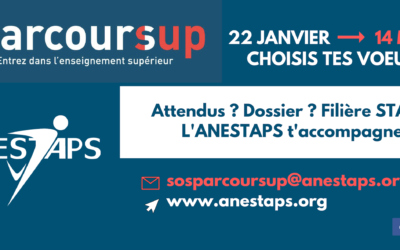 Parcoursup : l’ANESTAPS t’accompagne dans tes voeux !