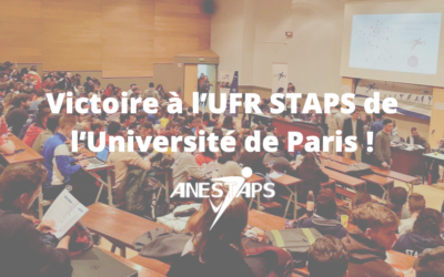 Victoire à l’UFR STAPS de l’Université de Paris !