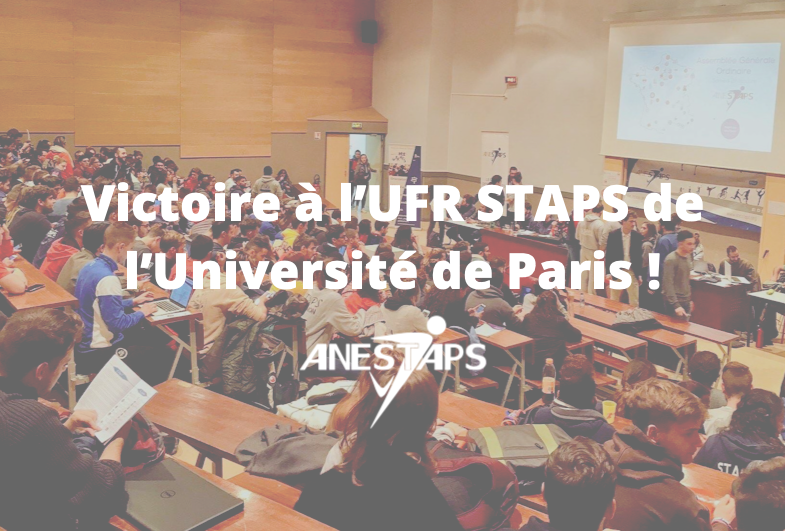 Victoire à l’UFR STAPS de l’Université de Paris !