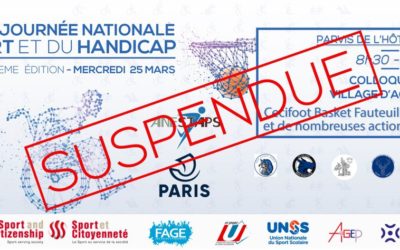 La 8e Édition de la Journée Nationale du Sport et du Handicap est suspendue.