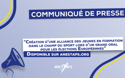 Création d’une alliance des jeunes en formation dans le champ du sport lors d’un grand oral pour les élections Européennes